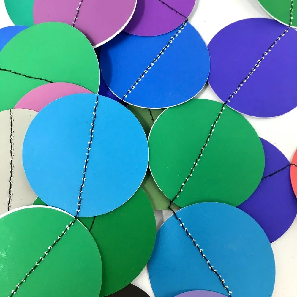 Multi-Colored Color-Aid Paper Large Round Circle Party Extra Long Garland
